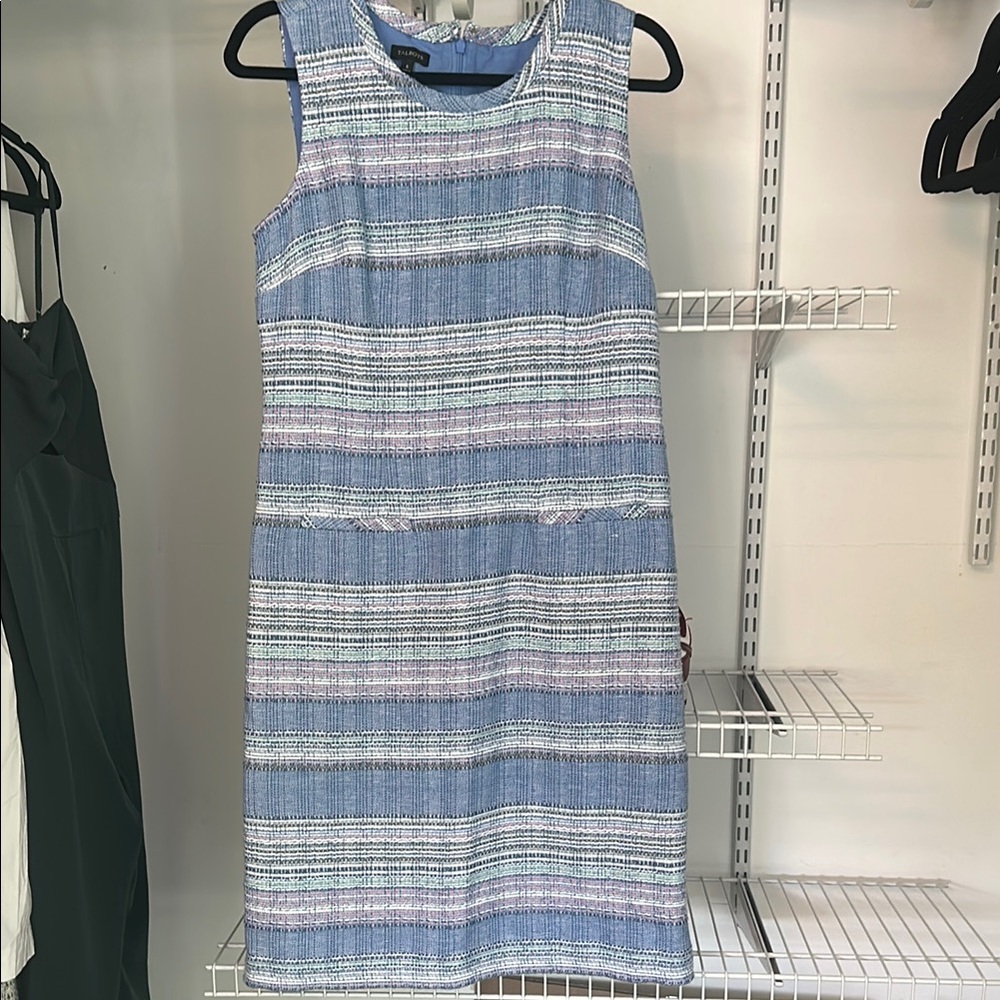 Talbots Blue and Pink Striped Mini Dress